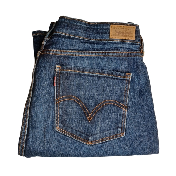 LEVI'S Perfect Waist Bootcut 525 Blue Jeans 14 - Picture 1 of 7